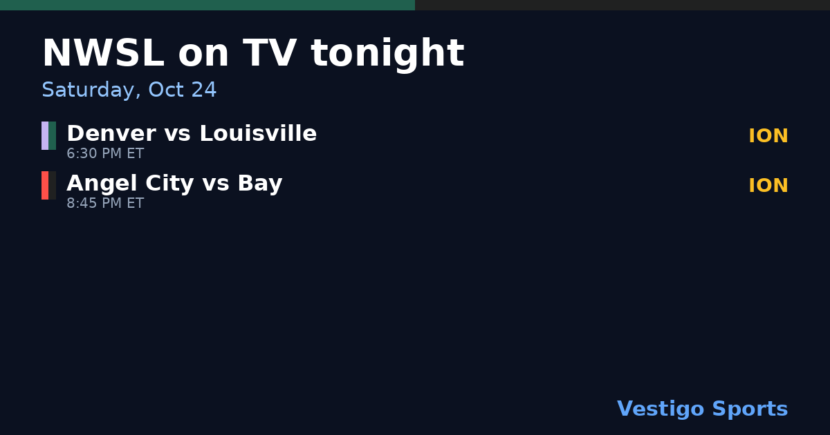 Share card: NWSL games on TV Saturday, Oct 24