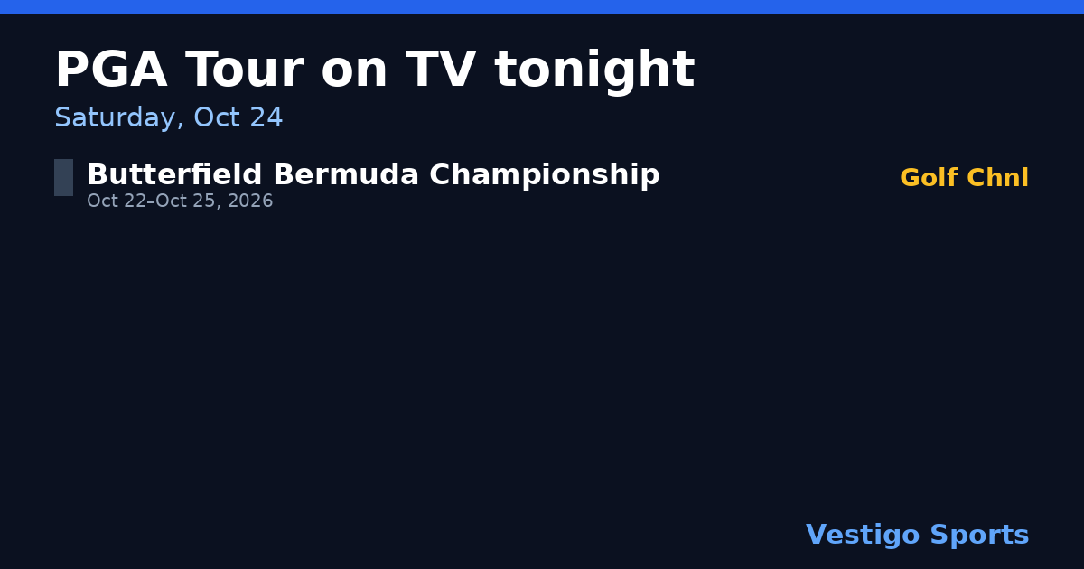 Share card: PGA Tour games on TV Saturday, Oct 24