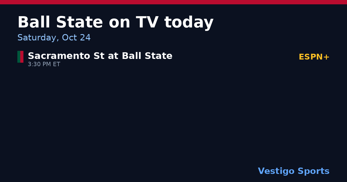Share card: Ball State Cardinals games on TV Saturday, Oct 24