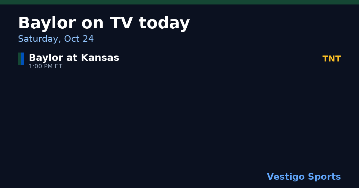 Share card: Baylor Bears games on TV Saturday, Oct 24