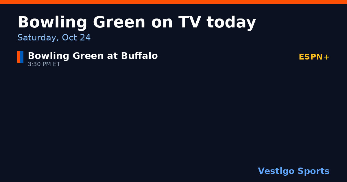 Share card: Bowling Green Falcons games on TV Saturday, Oct 24