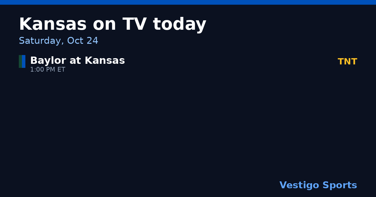 Share card: Kansas Jayhawks games on TV Saturday, Oct 24