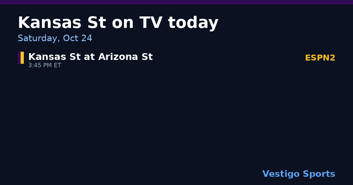 Share card: Kansas State Wildcats games on TV Saturday, Oct 24