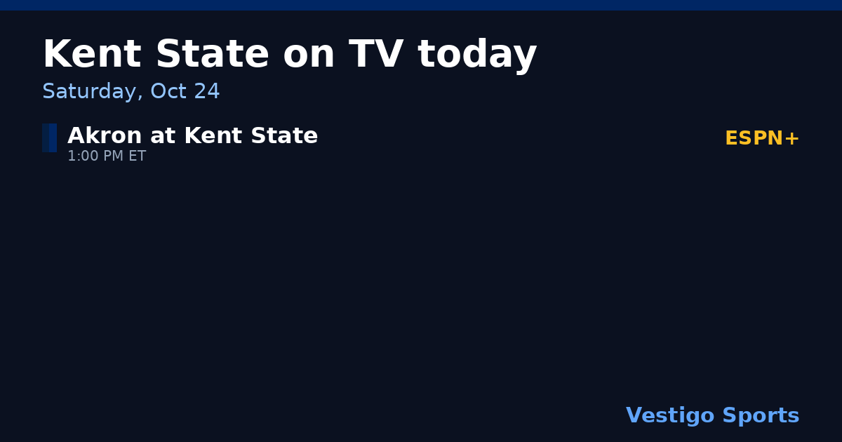 Share card: Kent State Golden Flashes games on TV Saturday, Oct 24