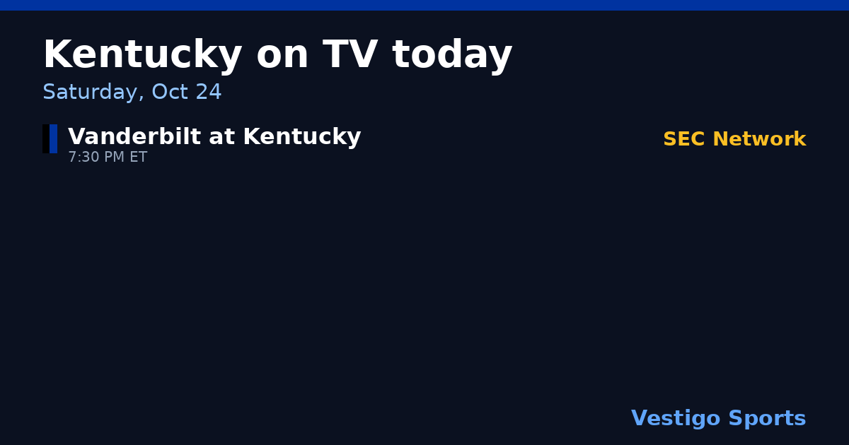 Share card: Kentucky Wildcats games on TV Saturday, Oct 24