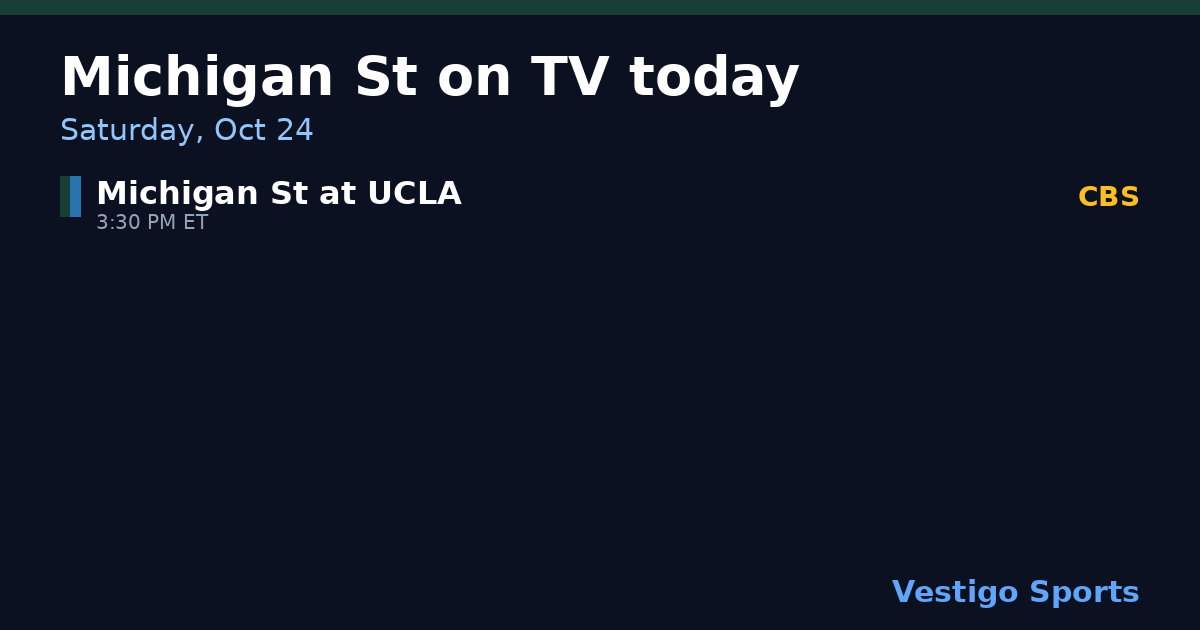 Share card: Michigan State Spartans games on TV Saturday, Oct 24