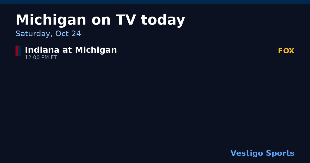 Share card: Michigan Wolverines games on TV Saturday, Oct 24