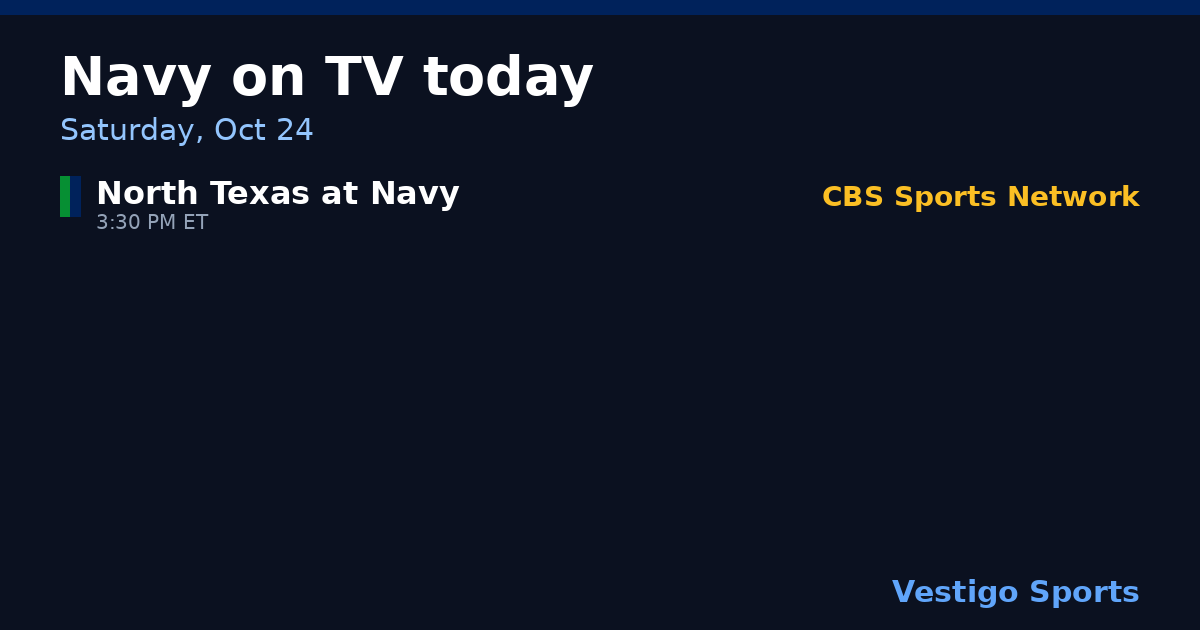 Share card: Navy Midshipmen games on TV Saturday, Oct 24