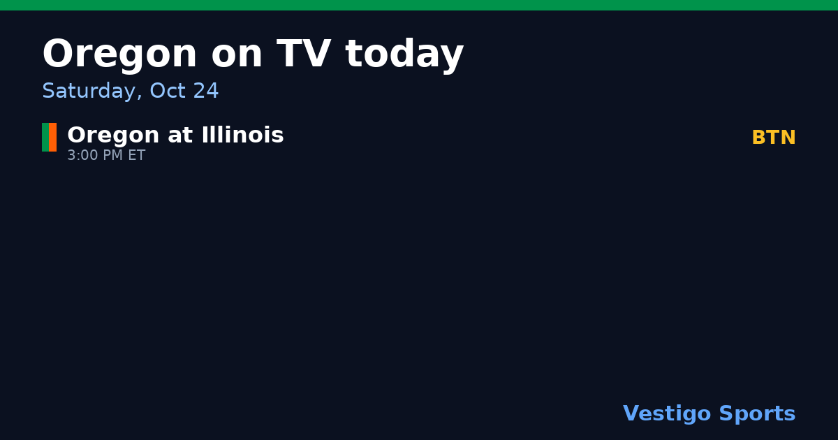 Share card: Oregon Ducks games on TV Saturday, Oct 24