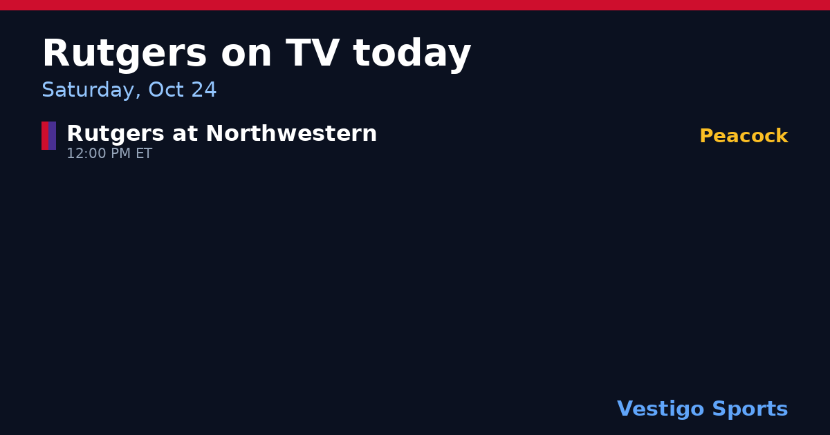 Share card: Rutgers Scarlet Knights games on TV Saturday, Oct 24