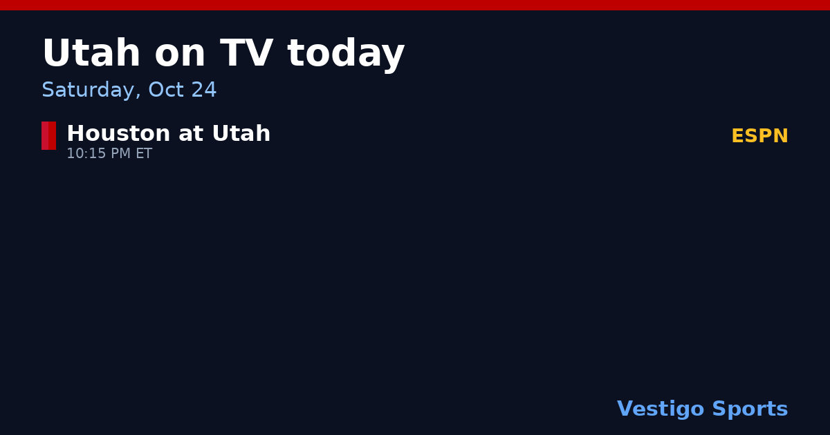 Share card: Utah Utes games on TV Saturday, Oct 24