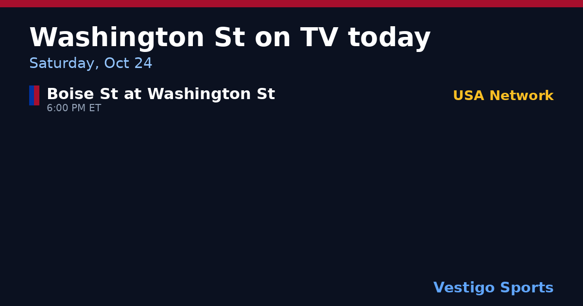 Share card: Washington State Cougars games on TV Saturday, Oct 24