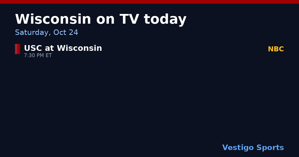Share card: Wisconsin Badgers games on TV Saturday, Oct 24