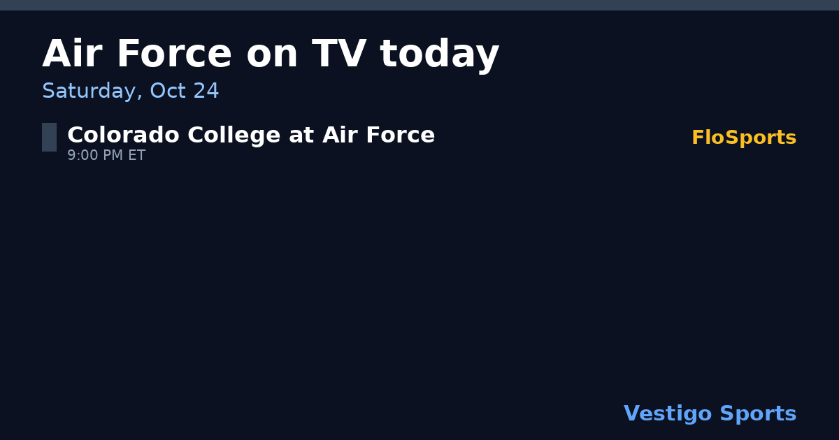 Share card: Air Force Falcons games on TV Saturday, Oct 24
