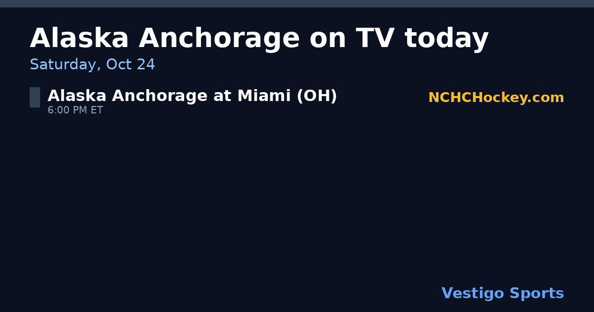 Share card: Alaska Anchorage Seawolves games on TV Saturday, Oct 24