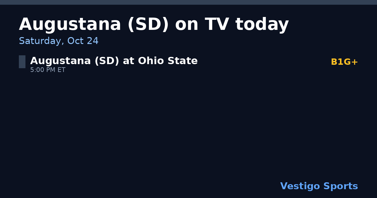 Share card: Augustana (SD) Vikings games on TV Saturday, Oct 24