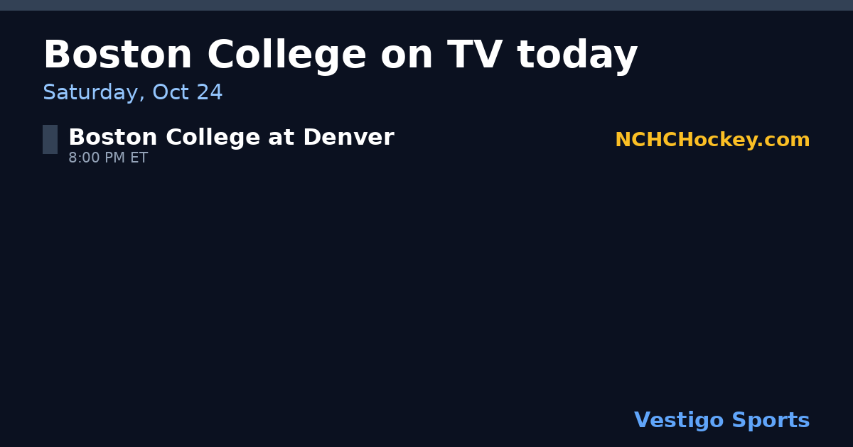 Share card: Boston College Eagles games on TV Saturday, Oct 24