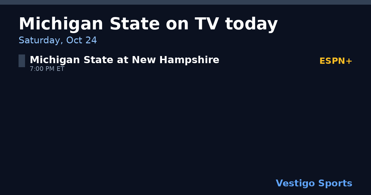 Share card: Michigan State Spartans games on TV Saturday, Oct 24