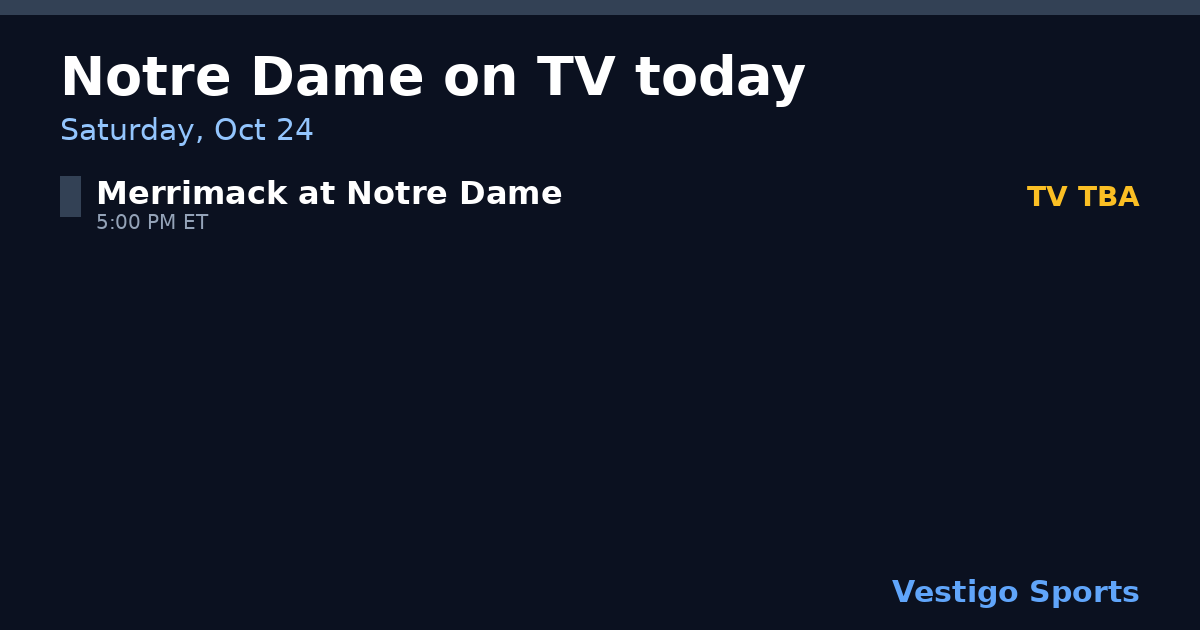 Share card: Notre Dame Fighting Irish games on TV Saturday, Oct 24