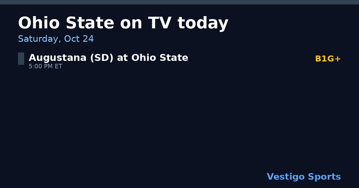 Share card: Ohio State Buckeyes games on TV Saturday, Oct 24