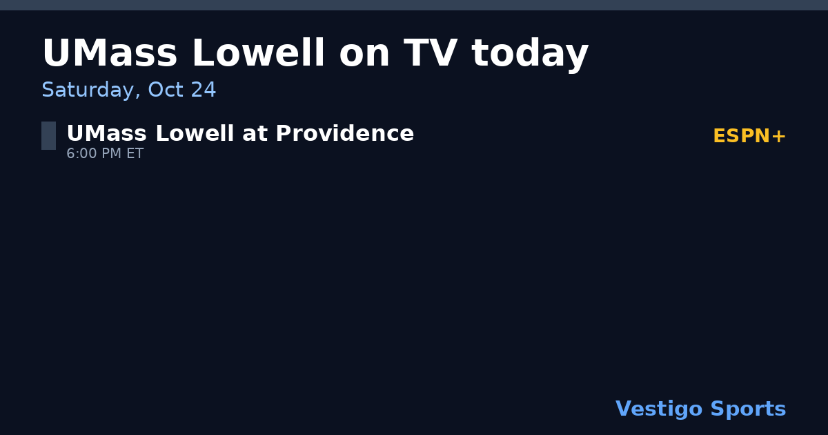Share card: UMass Lowell  River Hawks games on TV Saturday, Oct 24
