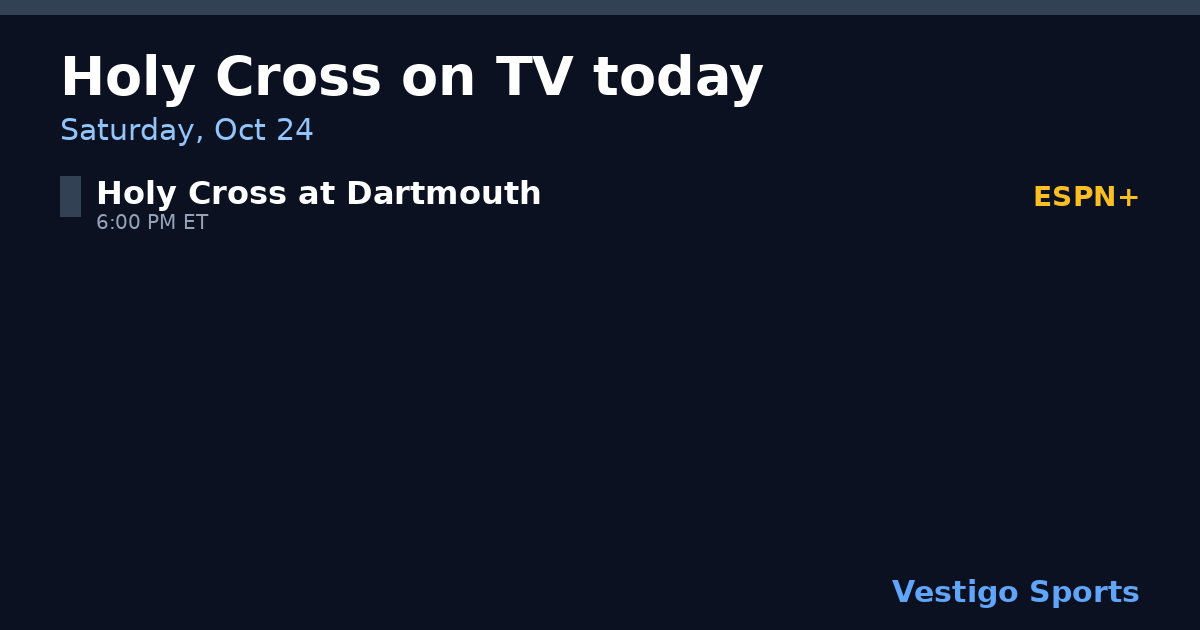 Share card: Holy Cross Crusaders games on TV Saturday, Oct 24