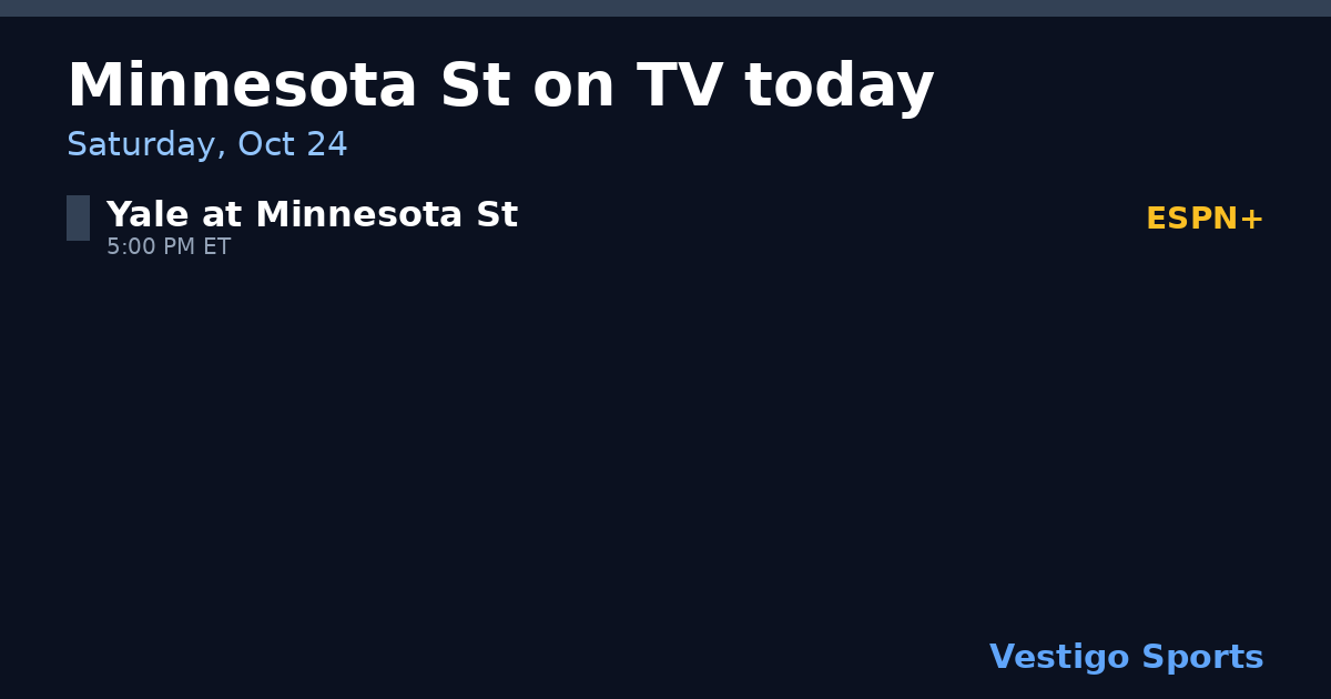 Share card: Minnesota State Mavericks games on TV Saturday, Oct 24