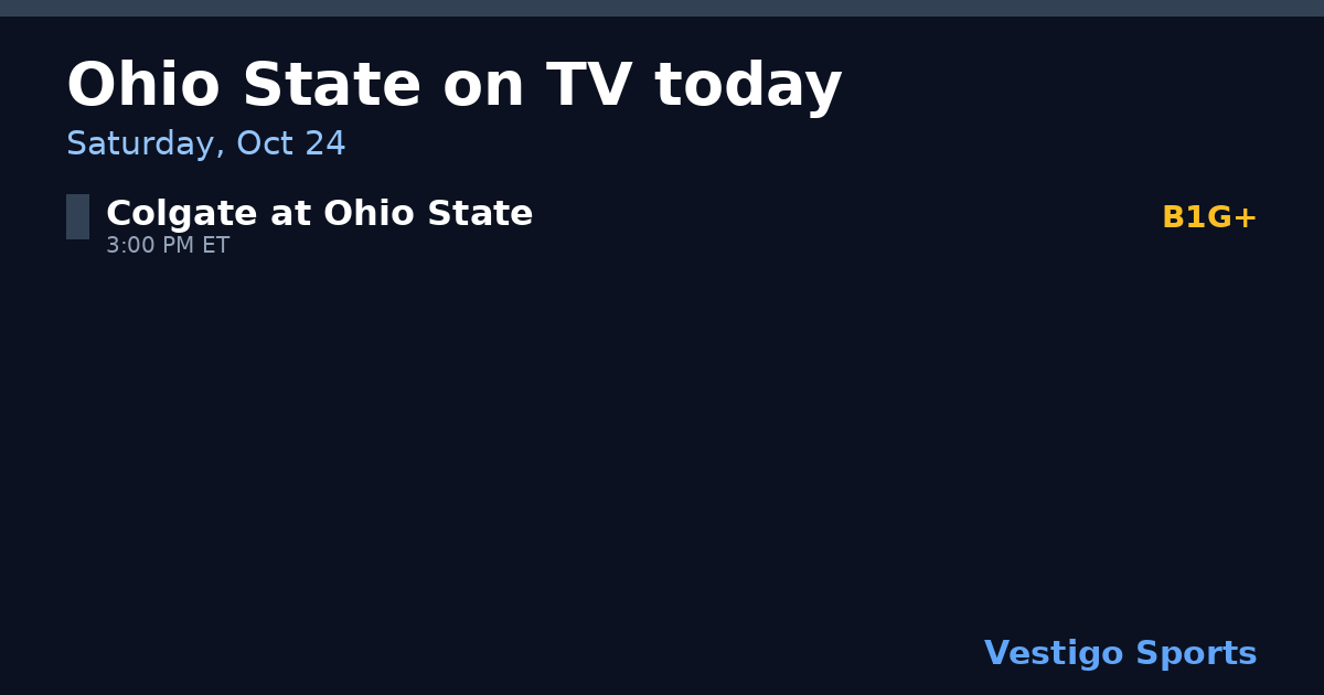 Share card: Ohio State Buckeyes games on TV Saturday, Oct 24