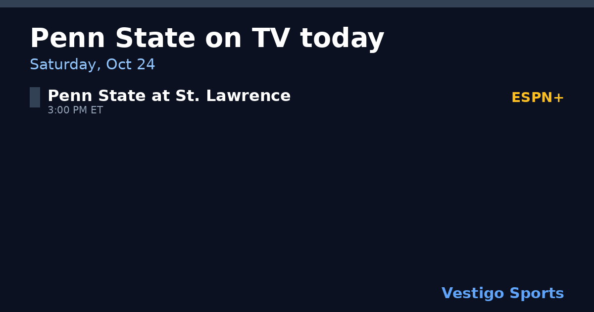 Share card: Penn State Nittany Lions games on TV Saturday, Oct 24