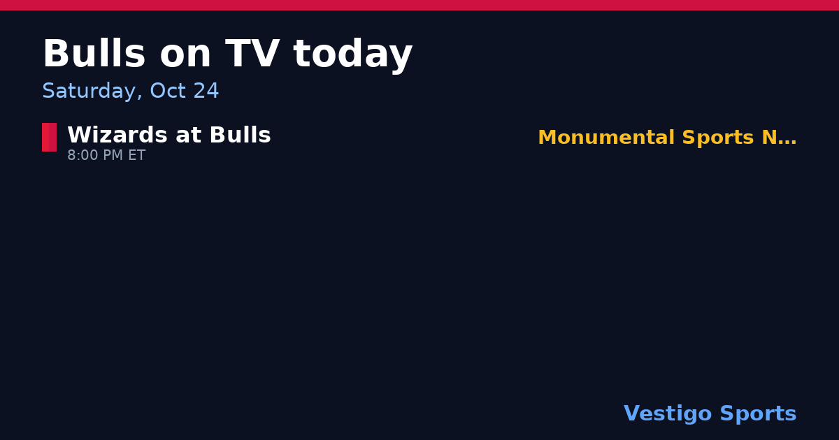 Share card: Chicago Bulls games on TV Saturday, Oct 24