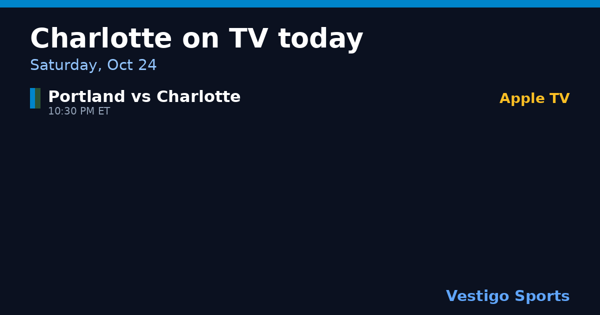 Share card: Charlotte FC games on TV Saturday, Oct 24