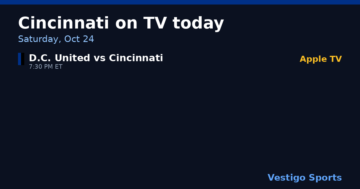 Share card: FC Cincinnati games on TV Saturday, Oct 24