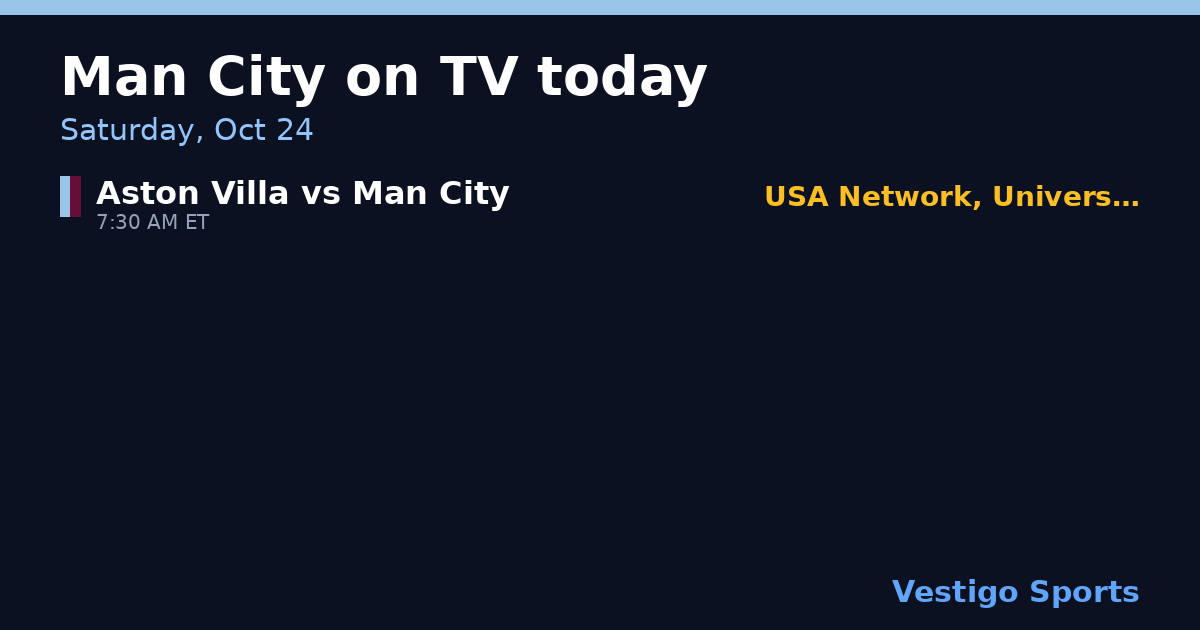 Share card: Manchester City games on TV Saturday, Oct 24