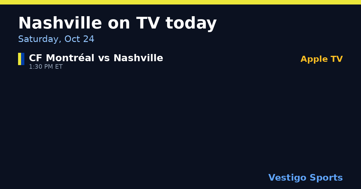 Share card: Nashville SC games on TV Saturday, Oct 24
