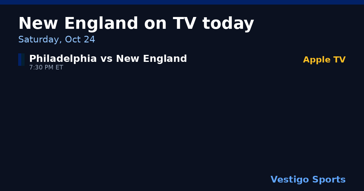 Share card: New England Revolution games on TV Saturday, Oct 24