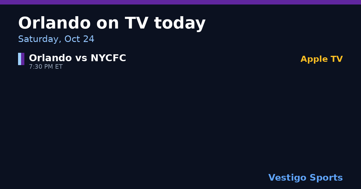 Share card: Orlando City SC games on TV Saturday, Oct 24