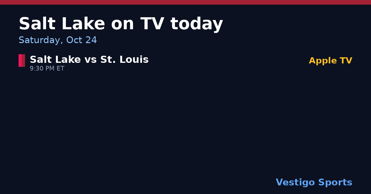 Share card: Real Salt Lake games on TV Saturday, Oct 24