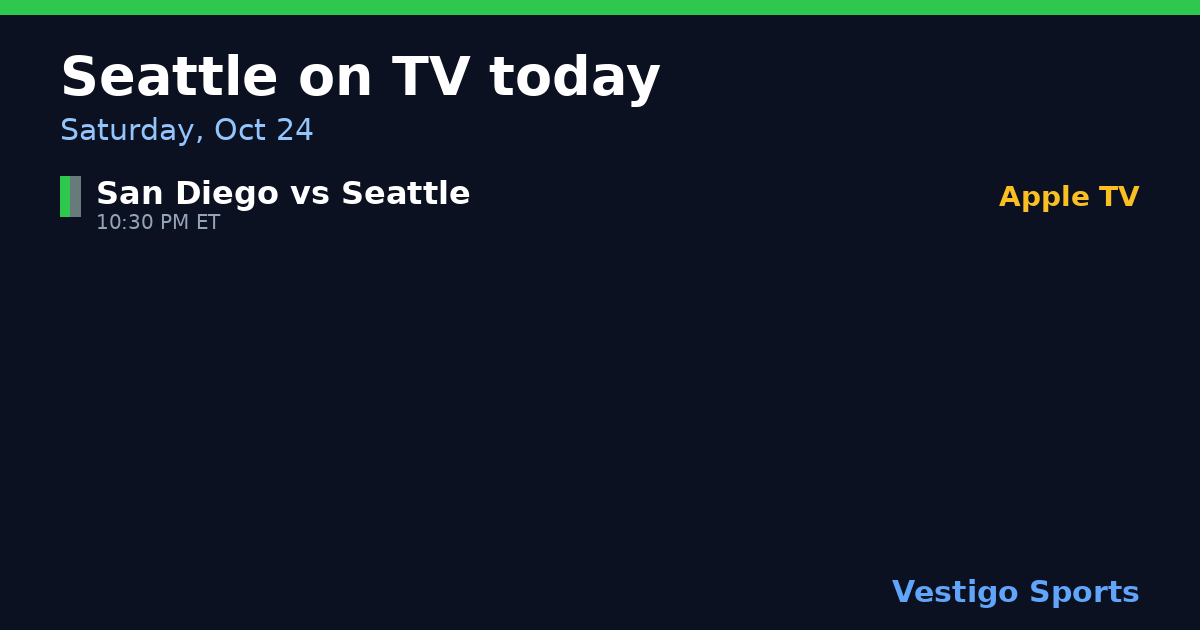 Share card: Seattle Sounders FC games on TV Saturday, Oct 24