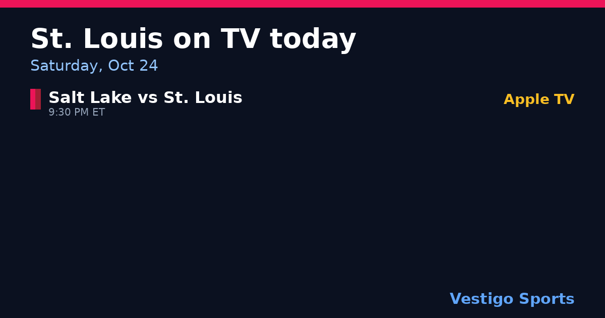 Share card: St. Louis CITY SC games on TV Saturday, Oct 24