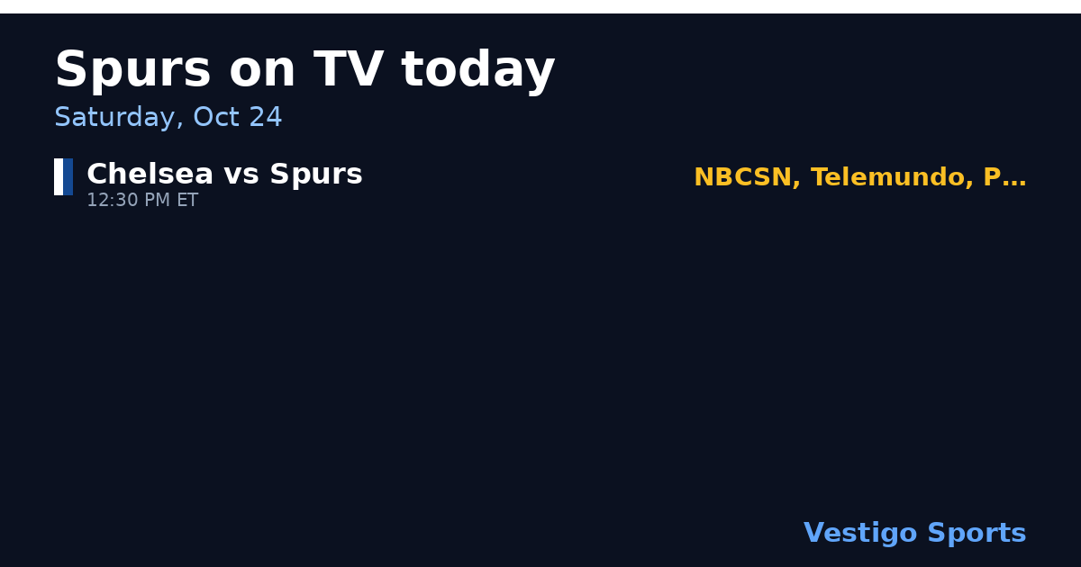 Share card: Tottenham Hotspur games on TV Saturday, Oct 24
